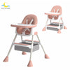 chaise haute bébé 2 en 1 rose